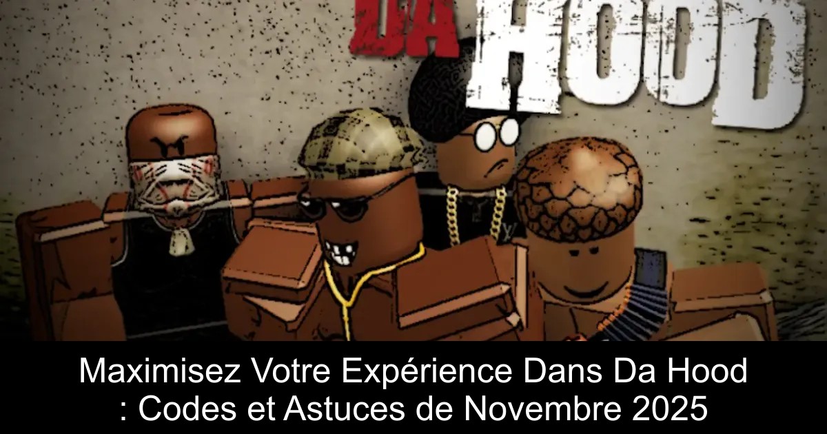 Maximisez Votre Expérience Dans Da Hood : Codes et Astuces de Novembre 2025