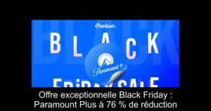Offre exceptionnelle Black Friday : Paramount Plus à 76 % de réduction
