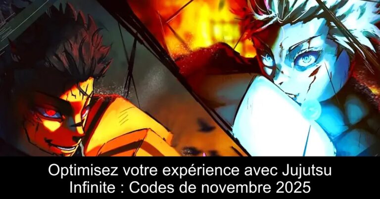 Optimisez votre expérience avec Jujutsu Infinite : Codes de novembre 2025