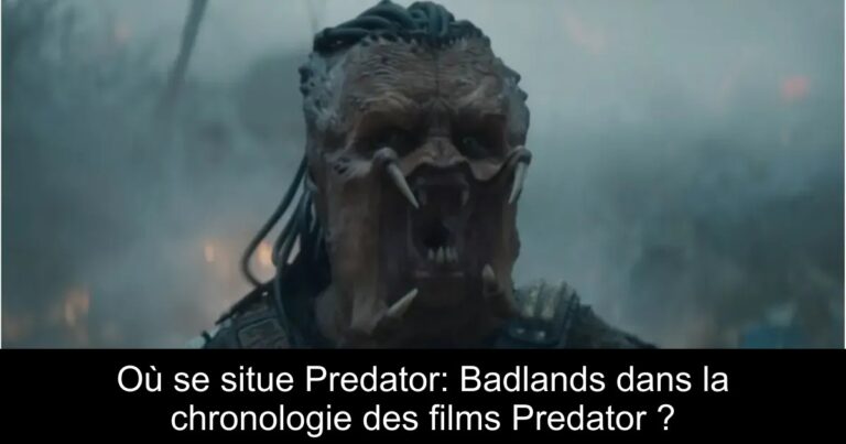 Où se situe Predator: Badlands dans la chronologie des films Predator ?