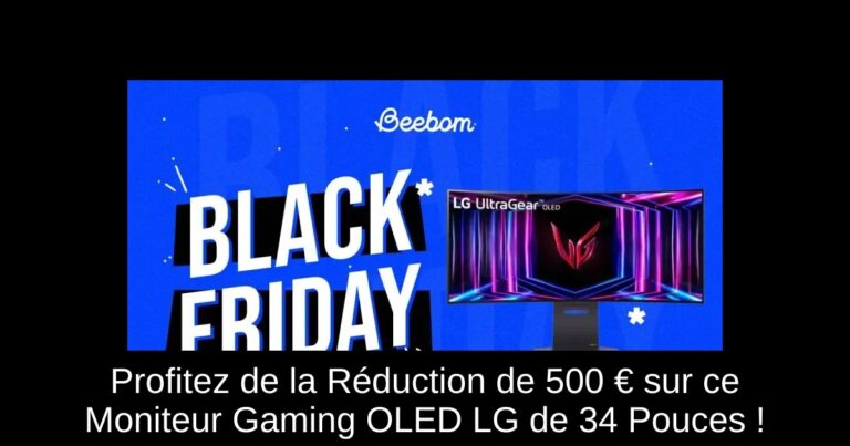 Profitez de la Réduction de 500 € sur ce Moniteur Gaming OLED LG de 34 Pouces !