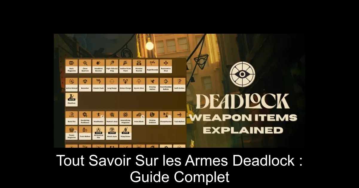 Tout Savoir Sur les Armes Deadlock : Guide Complet