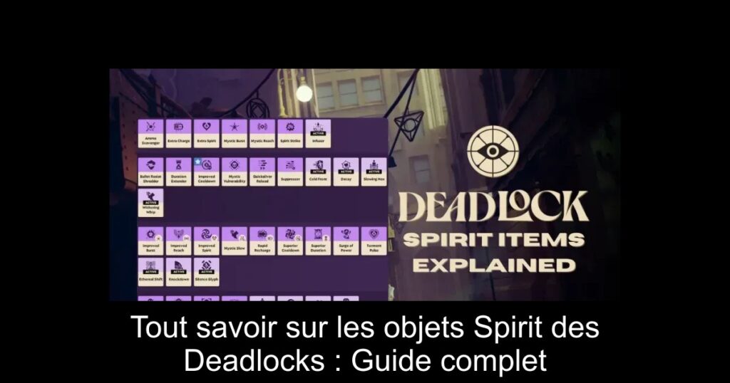 Tout savoir sur les objets Spirit des Deadlocks : Guide complet