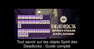Tout savoir sur les objets Spirit des Deadlocks : Guide complet