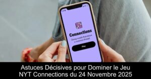 Astuces Décisives pour Dominer le Jeu NYT Connections du 24 Novembre 2025