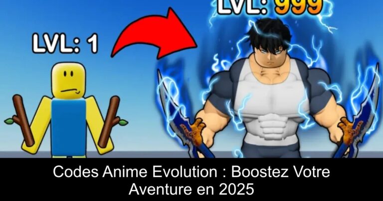 Codes Anime Evolution : Boostez Votre Aventure en 2025