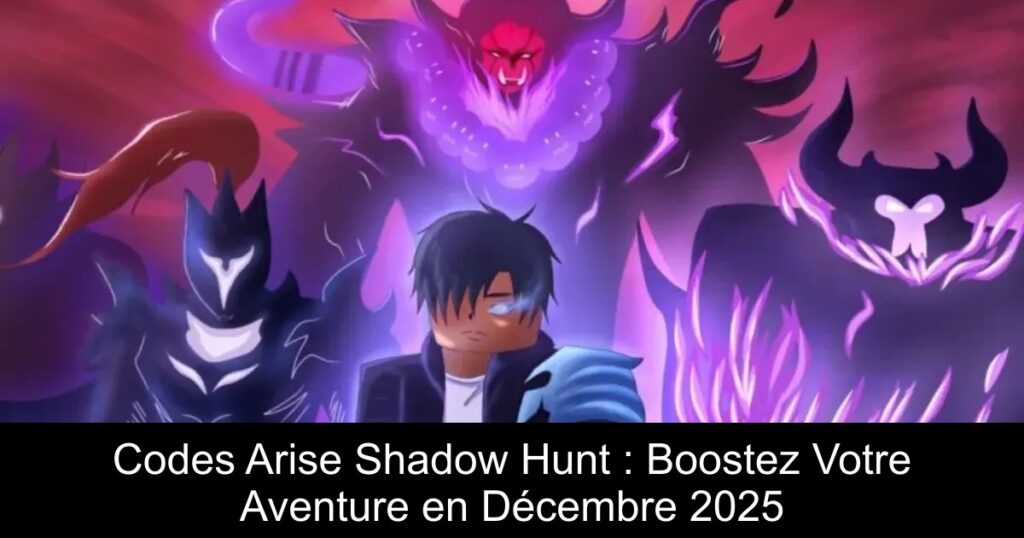 Codes Arise Shadow Hunt : Boostez Votre Aventure en Décembre 2025