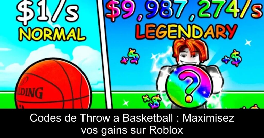 Codes de Throw a Basketball : Maximisez vos gains sur Roblox