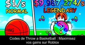 Codes de Throw a Basketball : Maximisez vos gains sur Roblox
