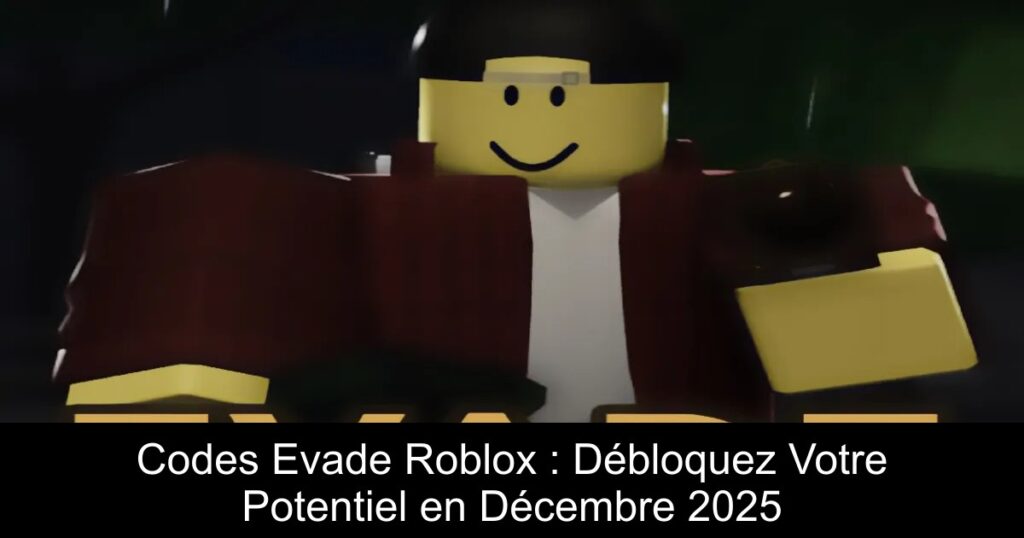 Codes Evade Roblox : Débloquez Votre Potentiel en Décembre 2025