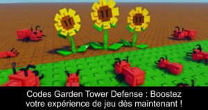 Codes Garden Tower Defense : Boostez votre expérience de jeu dès maintenant !