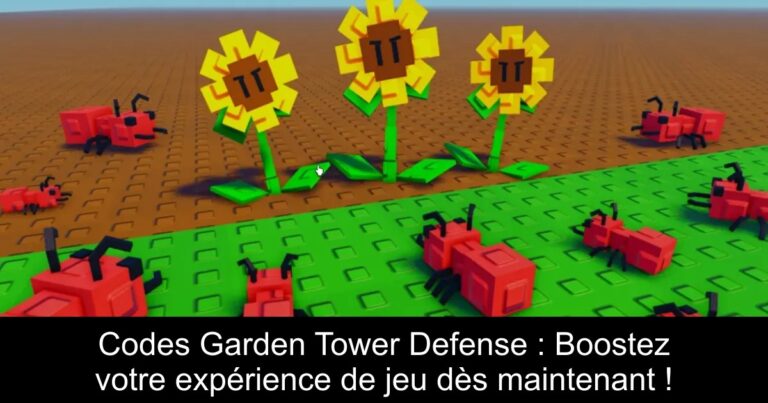 Codes Garden Tower Defense : Boostez votre expérience de jeu dès maintenant !