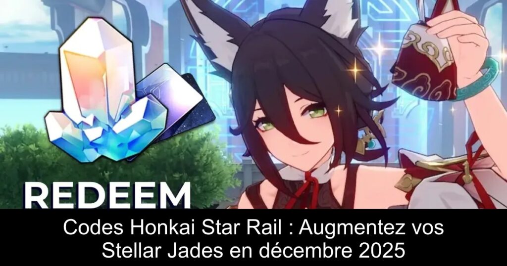 Codes Honkai Star Rail : Augmentez vos Stellar Jades en décembre 2025