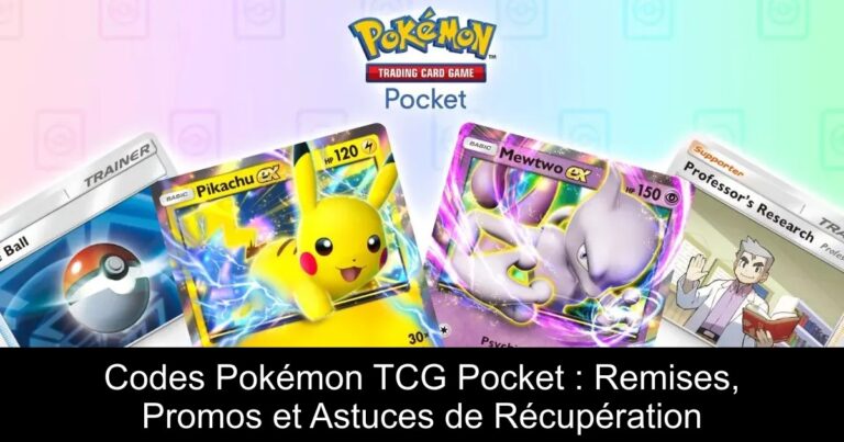 Codes Pokémon TCG Pocket : Remises, Promos et Astuces de Récupération
