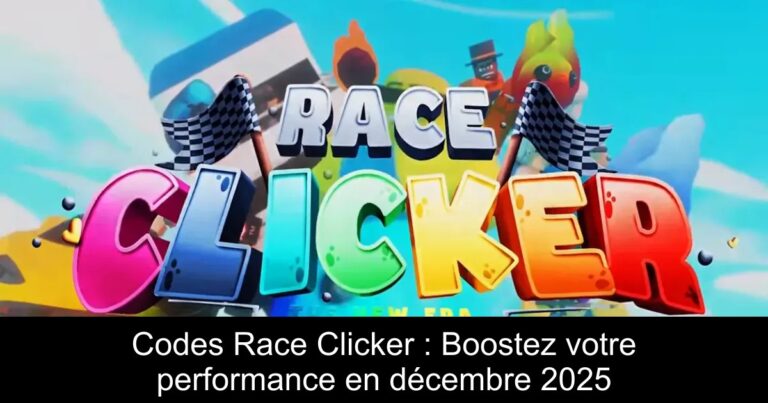 Codes Race Clicker : Boostez votre performance en décembre 2025