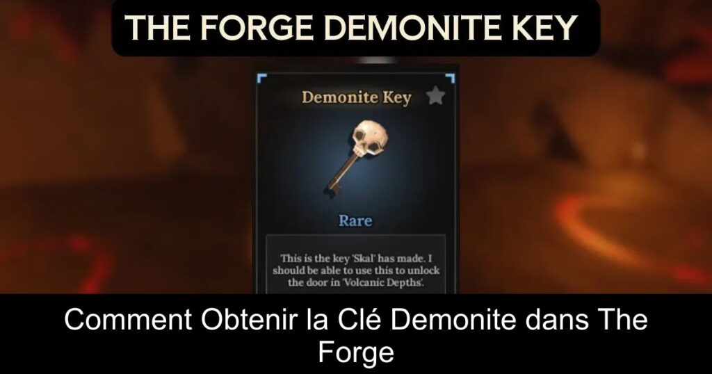 Comment Obtenir la Clé Demonite dans The Forge