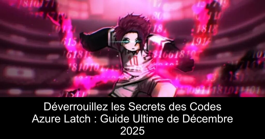 Déverrouillez les Secrets des Codes Azure Latch : Guide Ultime de Décembre 2025
