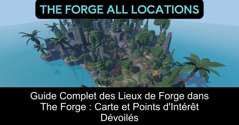 Guide Complet des Lieux de Forge dans The Forge : Carte et Points d'Intérêt Dévoilés