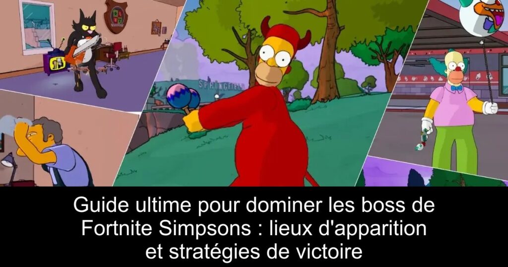 Guide ultime pour dominer les boss de Fortnite Simpsons : lieux d&rsquo;apparition et stratégies de victoire