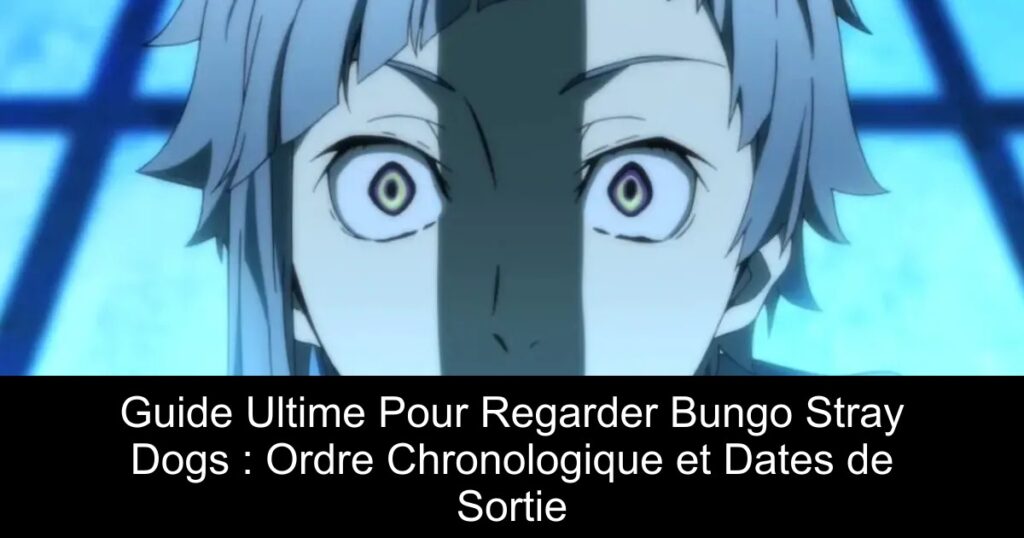 Guide Ultime Pour Regarder Bungo Stray Dogs : Ordre Chronologique et Dates de Sortie