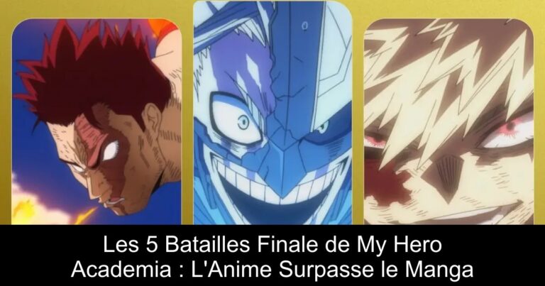Les 5 Batailles Finale de My Hero Academia : L'Anime Surpasse le Manga