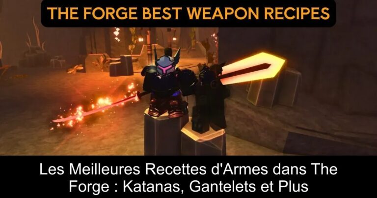 Les Meilleures Recettes d'Armes dans The Forge : Katanas, Gantelets et Plus
