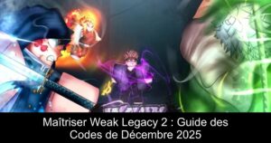 Maîtriser Weak Legacy 2 : Guide des Codes de Décembre 2025