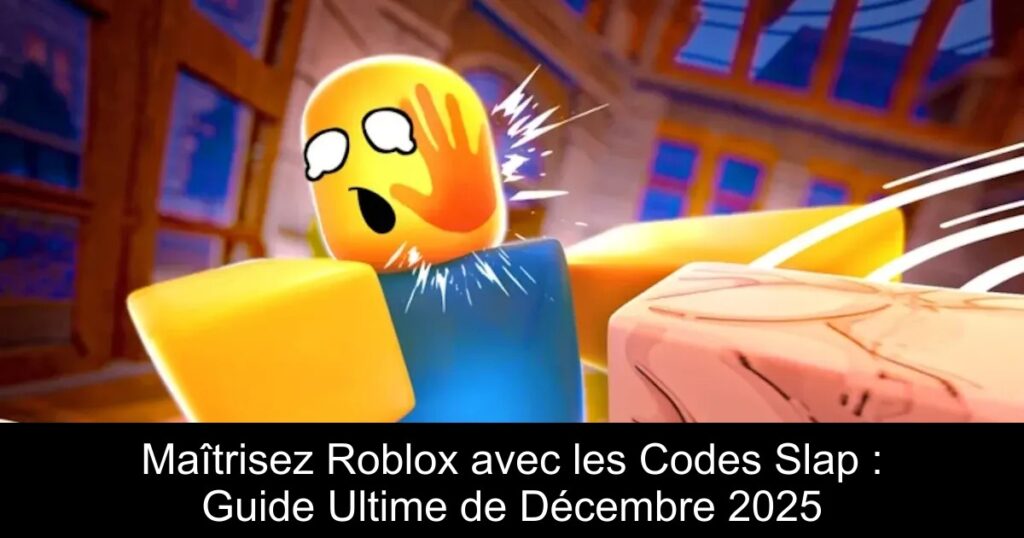 Maîtrisez Roblox avec les Codes Slap : Guide Ultime de Décembre 2025