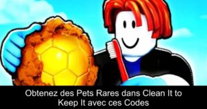 Obtenez des Pets Rares dans Clean It to Keep It avec ces Codes