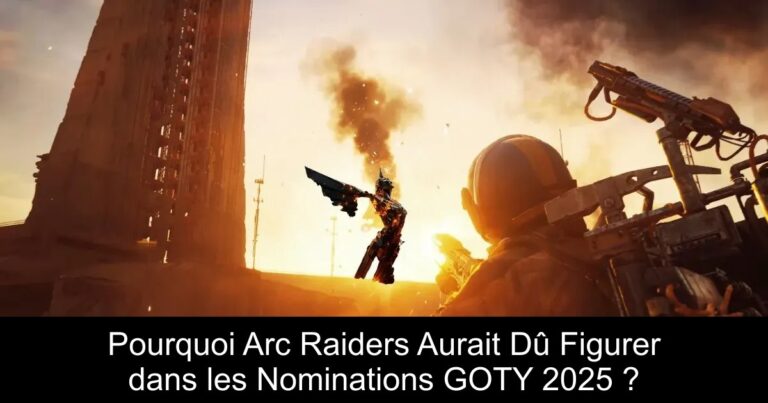 Pourquoi Arc Raiders Aurait Dû Figurer dans les Nominations GOTY 2025 ?
