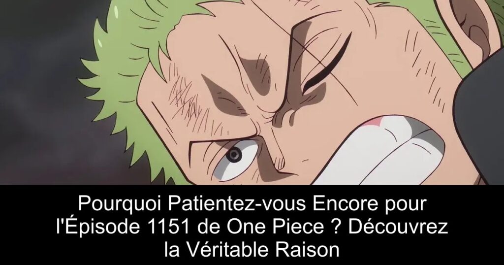 Pourquoi Patientez-vous Encore pour l&rsquo;Épisode 1151 de One Piece ? Découvrez la Véritable Raison