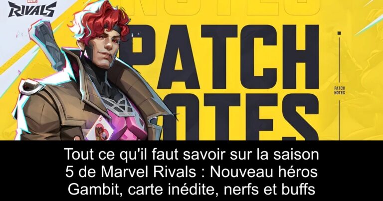 Tout ce qu'il faut savoir sur la saison 5 de Marvel Rivals : Nouveau héros Gambit, carte inédite, nerfs et buffs