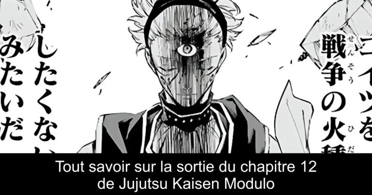 Tout savoir sur la sortie du chapitre 12 de Jujutsu Kaisen Modulo