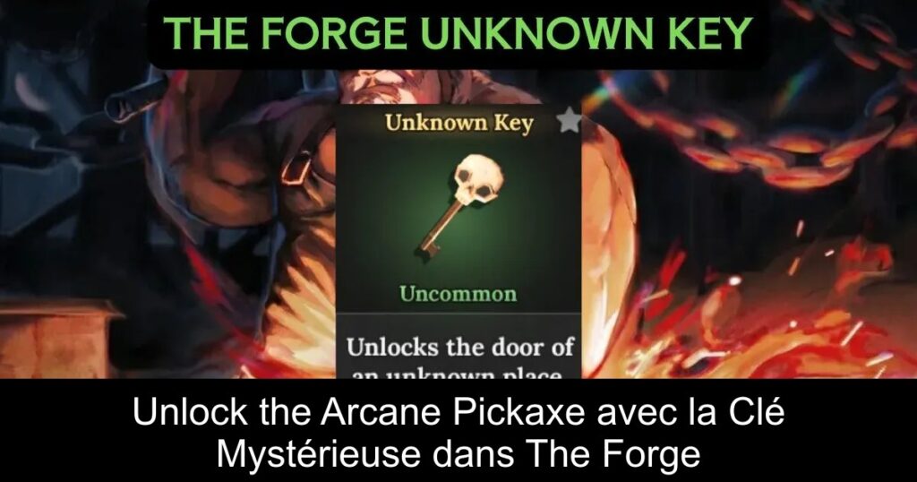 Unlock the Arcane Pickaxe avec la Clé Mystérieuse dans The Forge