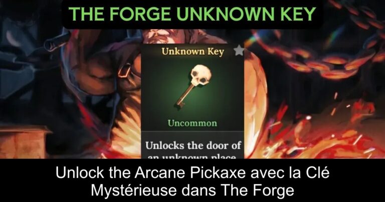 Unlock the Arcane Pickaxe avec la Clé Mystérieuse dans The Forge