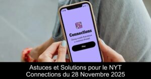 Astuces et Solutions pour le NYT Connections du 28 Novembre 2025