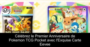 Célébrez le Premier Anniversaire de Pokemon TCG Pocket avec l&rsquo;Exquise Carte Eevee