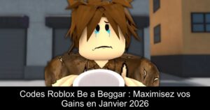 Codes Roblox Be a Beggar : Maximisez vos Gains en Janvier 2026