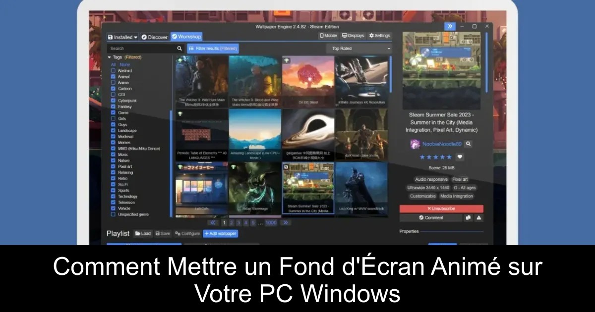 Comment Mettre un Fond d&rsquo;Écran Animé sur Votre PC Windows