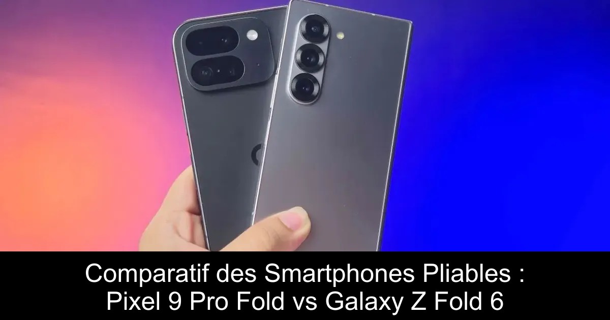 Comparatif des Smartphones Pliables : Pixel 9 Pro Fold vs Galaxy Z Fold 6