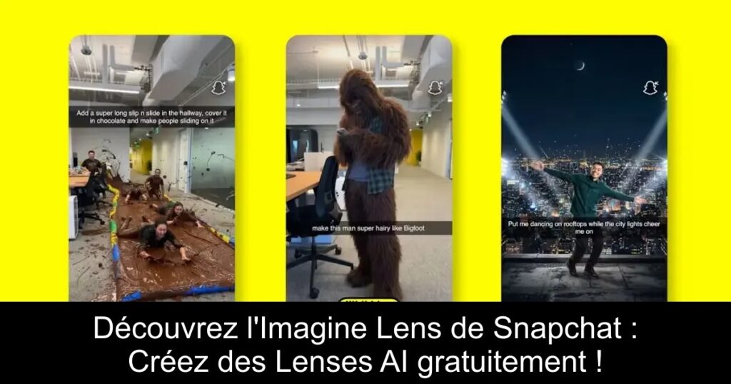 Découvrez l&rsquo;Imagine Lens de Snapchat : Créez des Lenses AI gratuitement !
