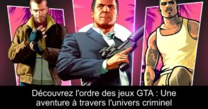 Découvrez l&rsquo;ordre des jeux GTA : Une aventure à travers l&rsquo;univers criminel