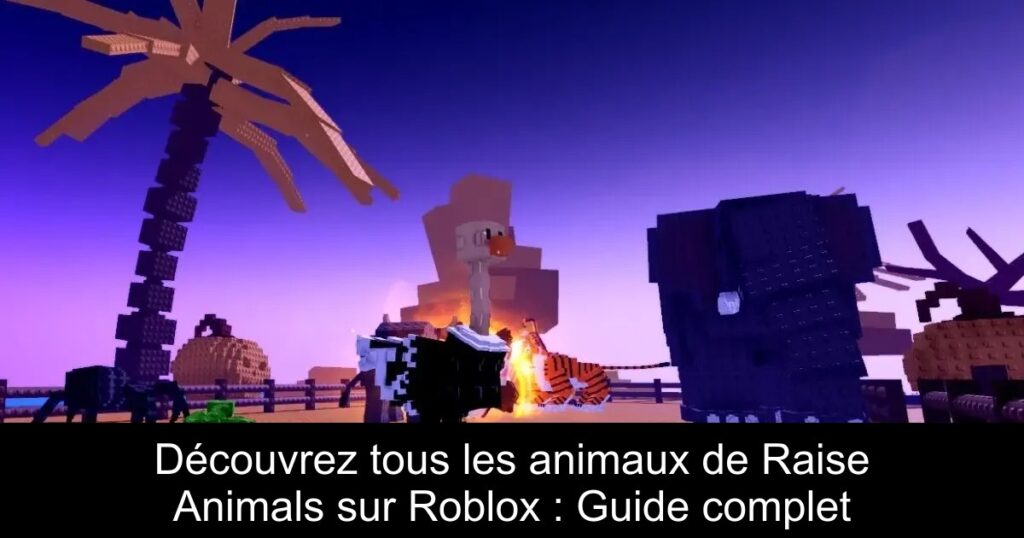 Découvrez tous les animaux de Raise Animals sur Roblox : Guide complet