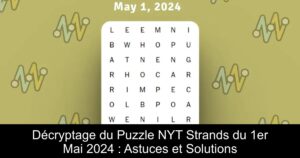 Décryptage du Puzzle NYT Strands du 1er Mai 2024 : Astuces et Solutions