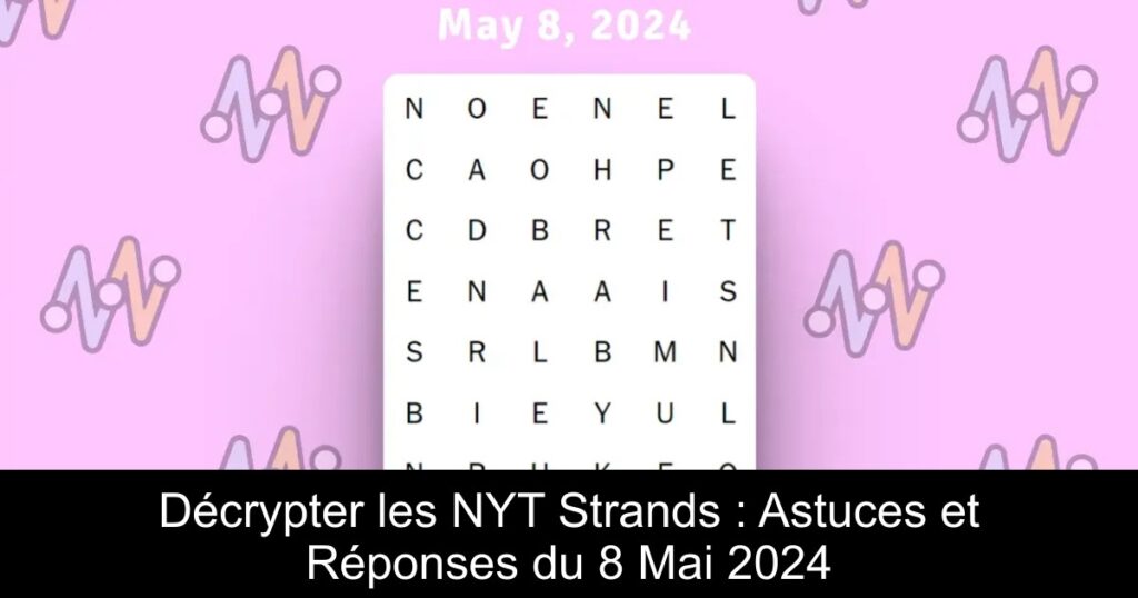 Décrypter les NYT Strands : Astuces et Réponses du 8 Mai 2024