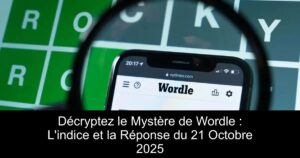 Décryptez le Mystère de Wordle : L'indice et la Réponse du 21 Octobre 2025