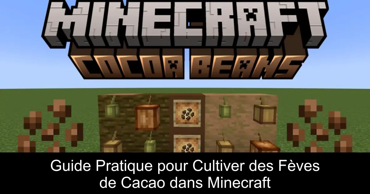 Guide Pratique pour Cultiver des Fèves de Cacao dans Minecraft