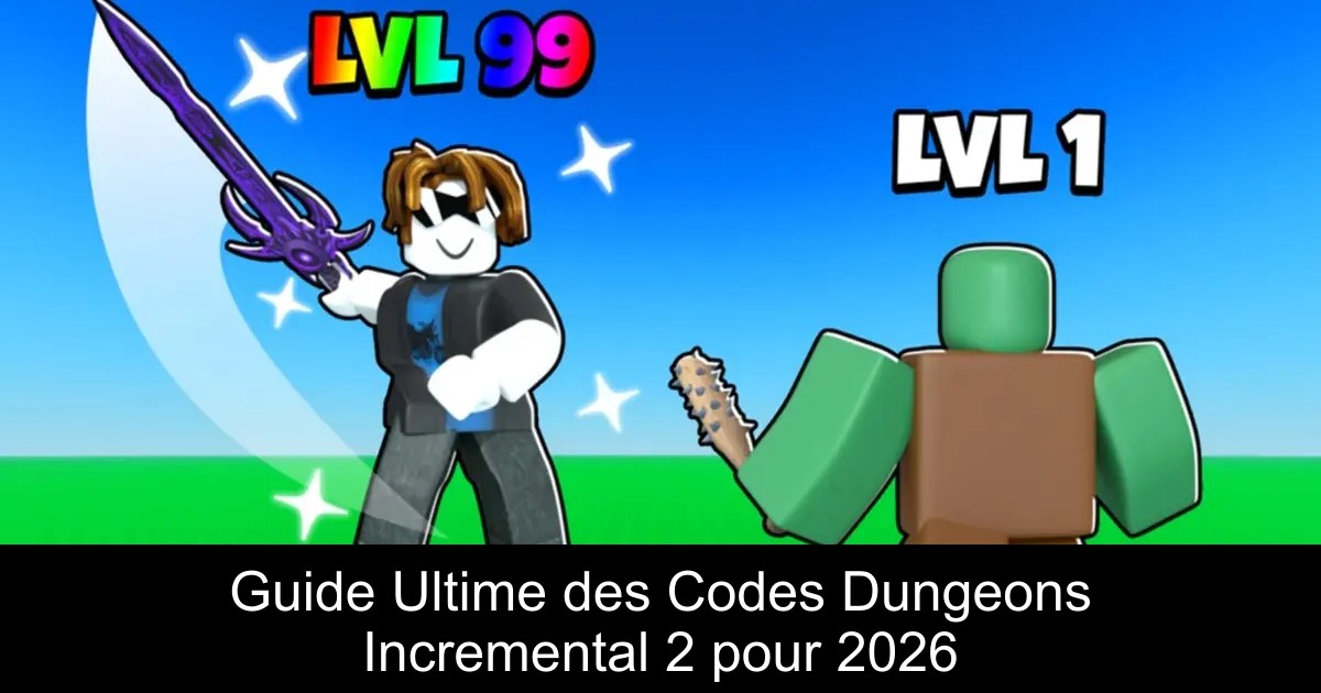 Guide Ultime des Codes Dungeons Incremental 2 pour 2026