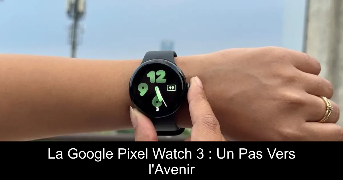 La Google Pixel Watch 3 : Un Pas Vers l&rsquo;Avenir