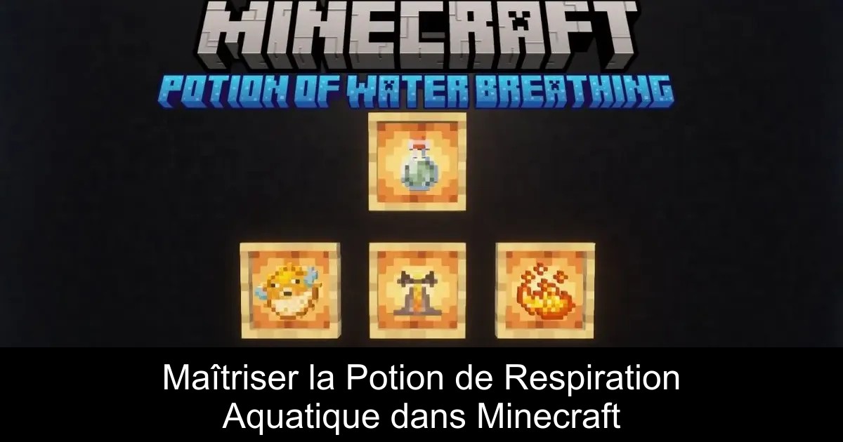 Maîtriser la Potion de Respiration Aquatique dans Minecraft